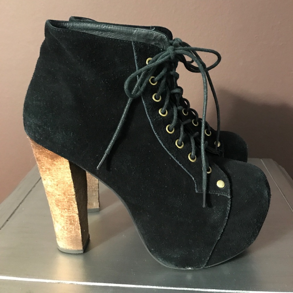 Jeffrey Campbell Lita Shoes in Black Suede